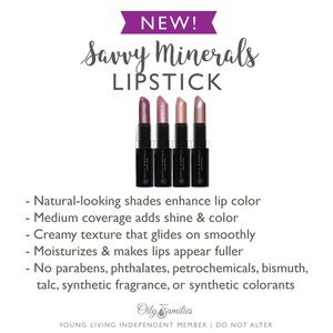 Savvy Minerals Young Living Lipstick “On A Whim”